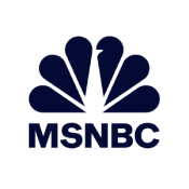 The msnbc logo on a black background.