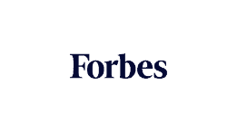 Forbes logo on a black background.