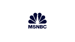 The msnbc logo on a black background.