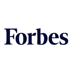 Forbes logo on a black background.