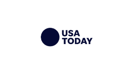 Usa today logo on a black background.