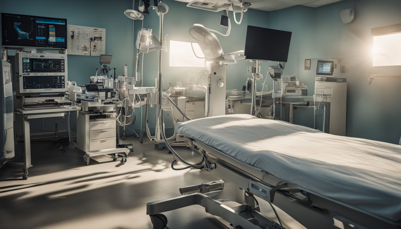 A hospital bed with malfunctioning controls and broken motor parts. A hospital bed with malfunctioning controls and broken motor parts.
