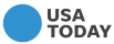 a blue oval with the words usa today on it.