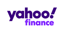 a purple background with the words yahoo finance.