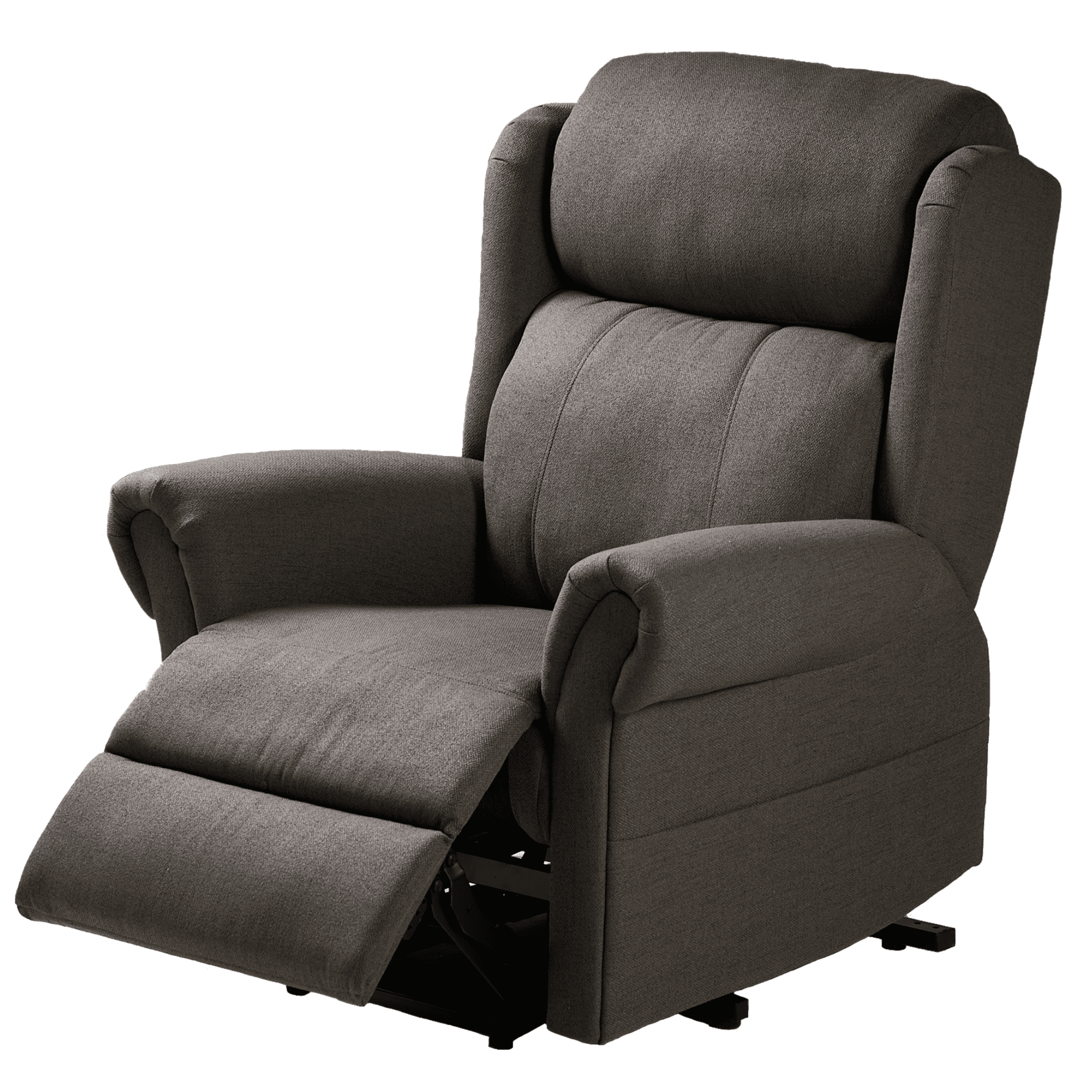 a reclining chair with a foot rest.