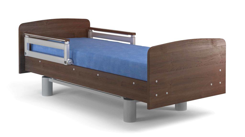 Dawn Basic Homecare Bed Right Side Angle Showcase Image