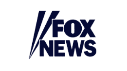 Fox news logo on a black background.