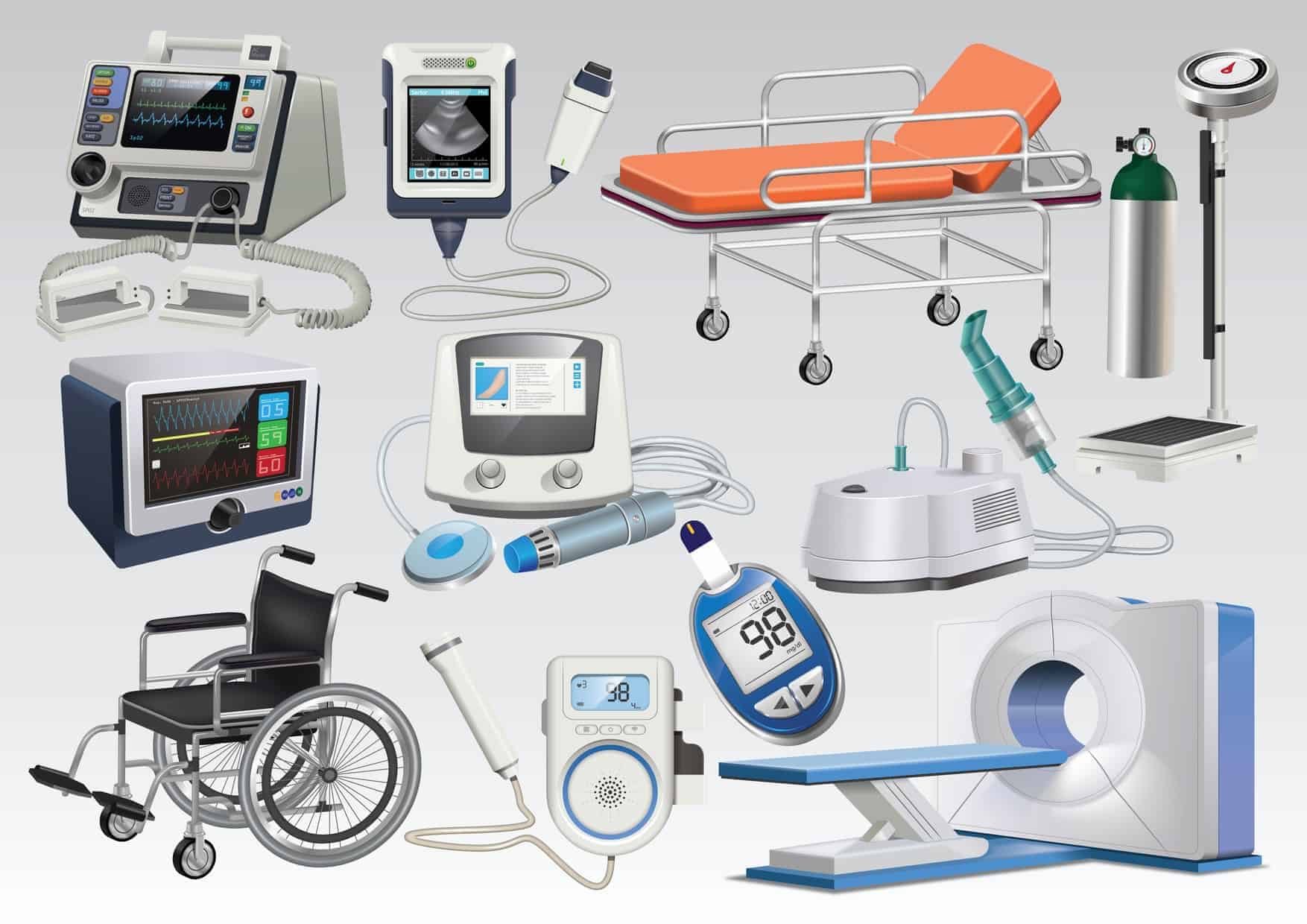 a variety of medical devices are shown here.